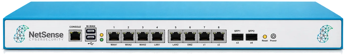 NetSense Edge Extreme 4P appliance, front and rear