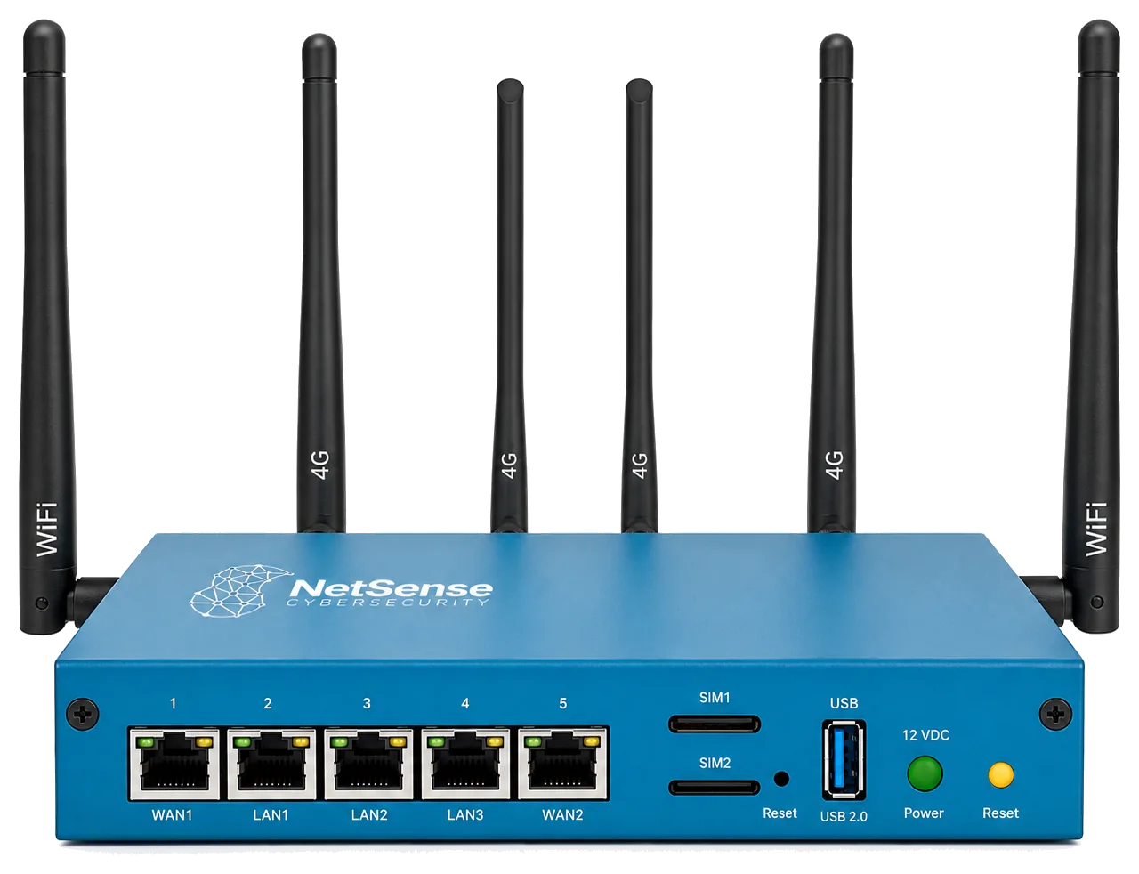 NetSense Edge Lite C2 appliance, front and rear