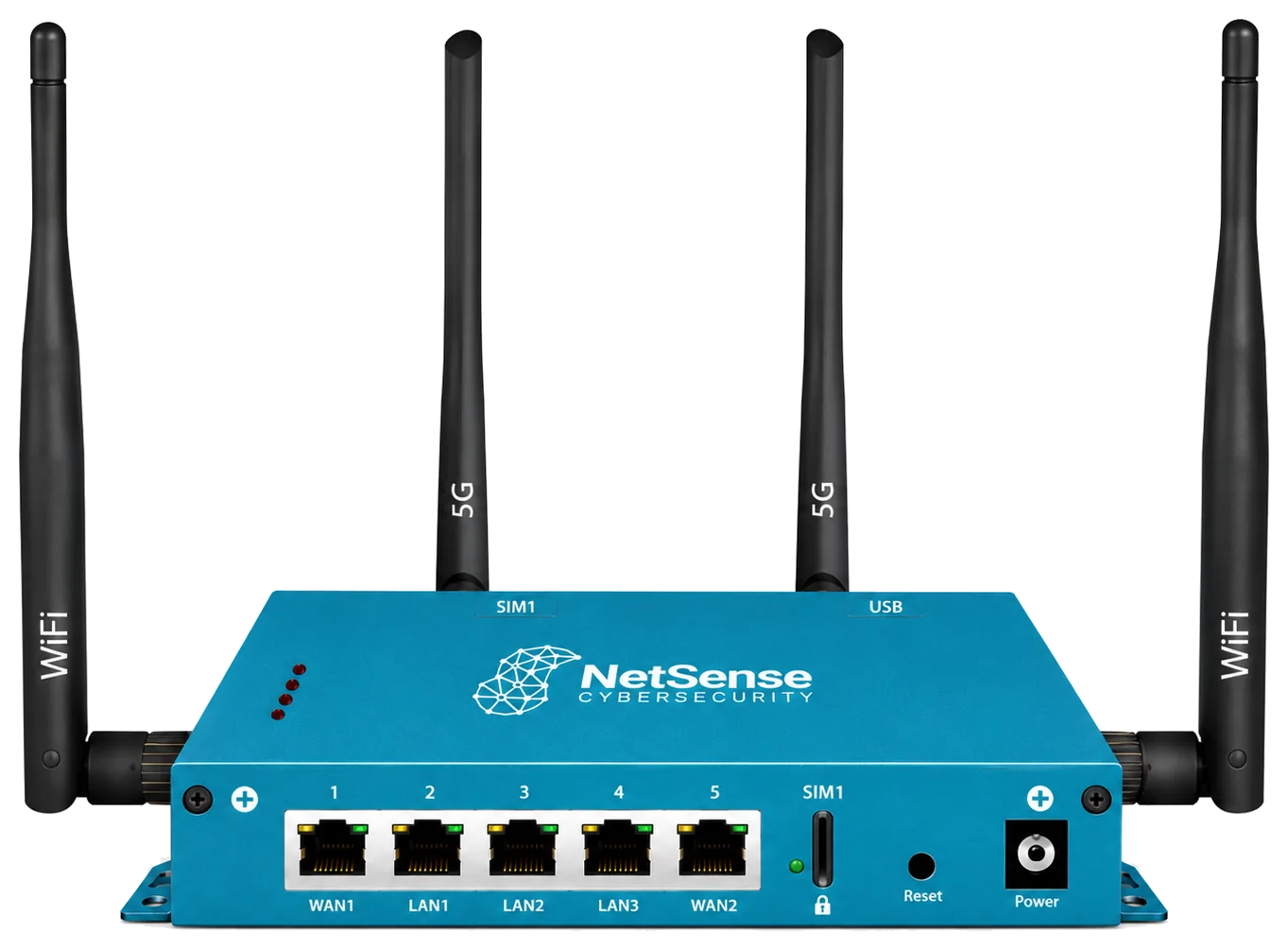 NetSense Edge Ultra 5G1 appliance, front and rear