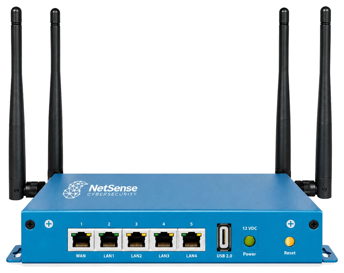 NetSense Edge Ultra appliance, front and rear